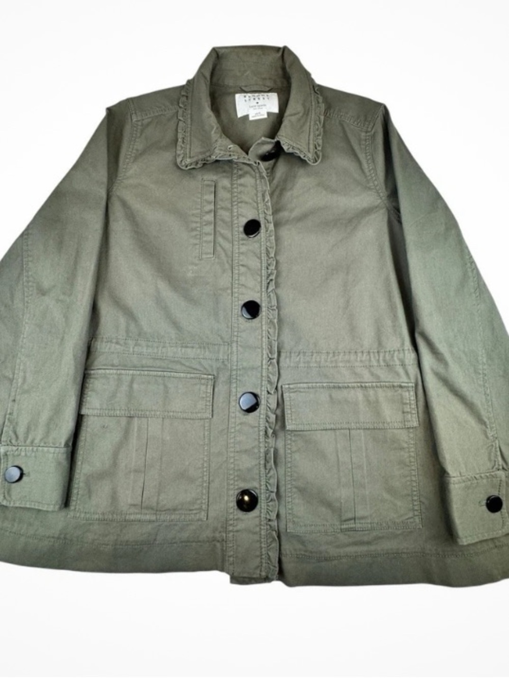 kate spade Olive Green Utility Jacket with Front Pockets